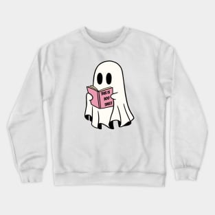 This Is Boo Sheet Cute Ghost Reading Book Spooky Halloween Party Crewneck Sweatshirt